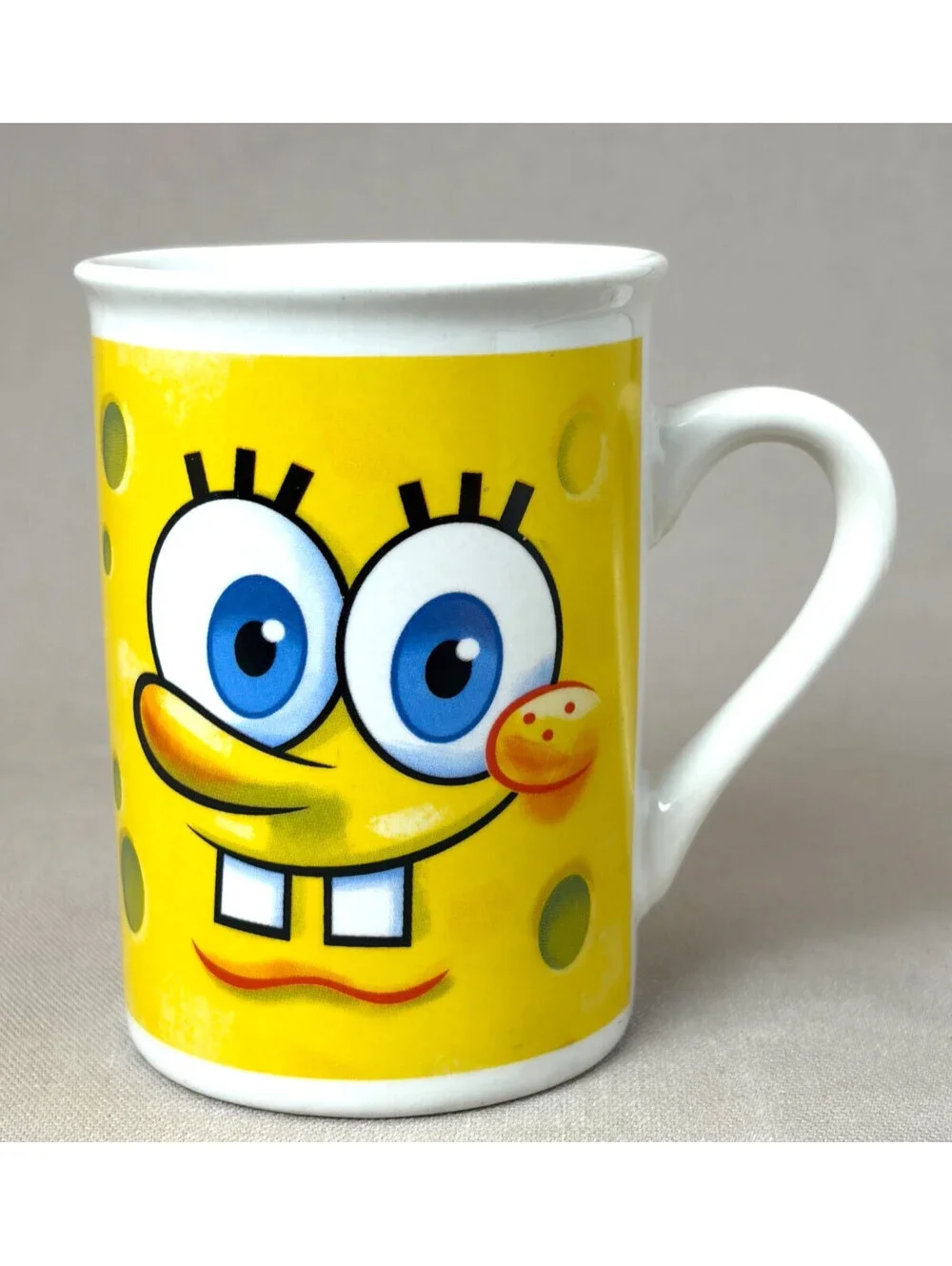 Vintage 2012 SpongeBob SquarePants Coffee Mug Frankford Viacom Yellow Face Cup